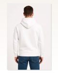 Erkek Sokak Stili Beyaz Üç İplik Kapüşonlu Kanguru Cepli Hoodie Sweatshirt Marketplace