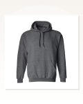 Erkek Basic Dokulu Günlük Stil Füme Rengi Kapüşonlu Hoodie Sweatshirt