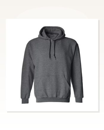 Erkek Basic Dokulu Günlük Stil Füme Rengi Kapüşonlu Hoodie Sweatshirt