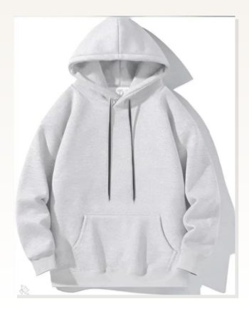 Erkek Basic Dokulu Günlük Stil Melanj Grisi Kapüşonlu Hoodie Sweatshirt