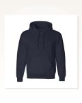 Erkek Basic Dokulu Günlük Stil Derin Lacivert Kapüşonlu Hoodie Sweatshirt