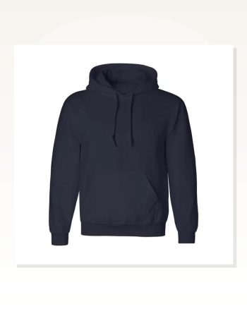 Erkek Basic Dokulu Günlük Stil Derin Lacivert Kapüşonlu Hoodie Sweatshirt