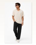 Erkek V Yaka Basic Tişört Kısa Kol Yazlık Regular Fit T-Shirt – Bej Marketplace