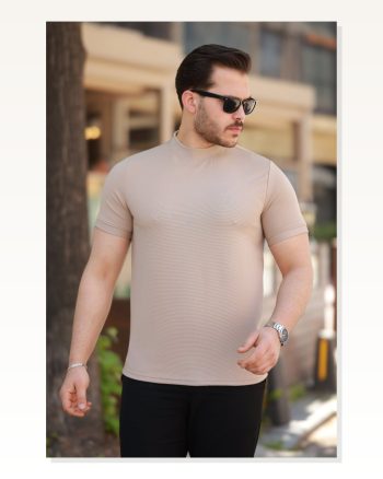 Erkek Yarım Balıkçı Yaka Kısa Kollu T-shirt
