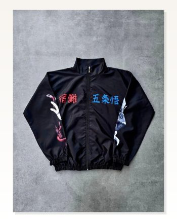 Kadın Baskılı Modern Stil Siyah Fermuarlı Dijital Rüzgarlık
