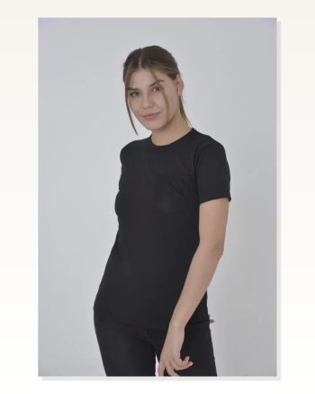 Erkek Günlük Stil File Cep Detaylı Siyah Slim Fit Tişört