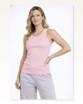 Arka Baskılı Kadın Fit Duruş Pembe Fitilli Atlet Sıfır Yaka Slim Fit Spor Atlet Marketplace