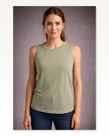 Kadın Mint Yeşili Flamlı Kumaş Sıfır Kolsuz Basic Spor Üst, Günlük ve Fitness Kullanımına Uygun Atlet
