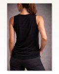 Kadın Siyah Flamlı Kumaş Sıfır Kolsuz Basic Spor Üst, Günlük Ve Fitness Kullanımına Uygun Atlet Marketplace