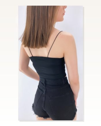 Kadın İp Askılı Penye Siyah P-017799 Atlet