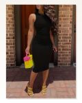 Kadın Bodycon Midi Boy Dalgıç Elbise