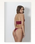 Kadın Modern Stil Bordo Ayarlanabilir Tanga Külotlu Takım Büstiyer Marketplace