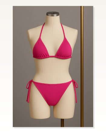 Kadın Fuşya Yandan Bağlamalı Bikini Mayo Takımı
