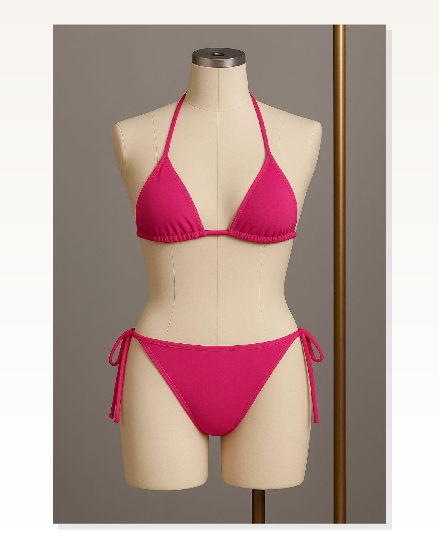 Kadın Fuşya Yandan Bağlamalı Bikini Mayo Takımı Marketplace blank