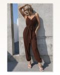 Kadın Ip Askılı Kruvaze Yakalı Belden Kuşaklı Uzun Sandy Tulum Marketplace