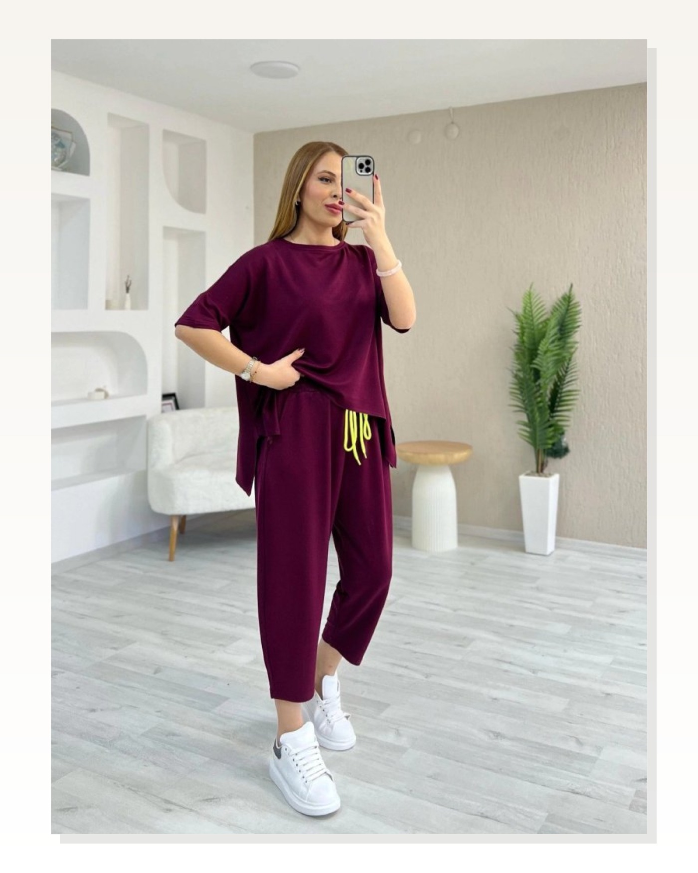 Kadın Kısa Kollu Bisiklet Yaka Viskon Iki Iplik Bluz Ve Pantolon Ikili Takım Marketplace blank