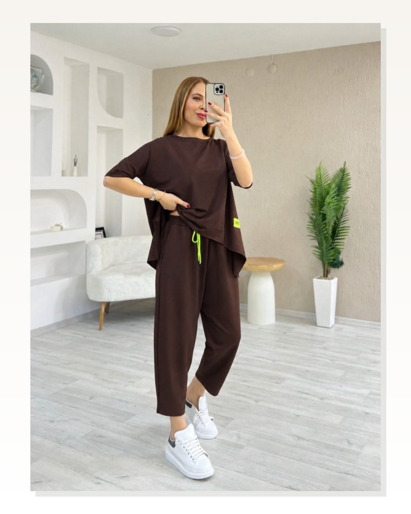Kadın Kısa Kollu Bisiklet Yaka Viskon Iki Iplik Bluz Ve Pantolon Ikili Takım Marketplace blank