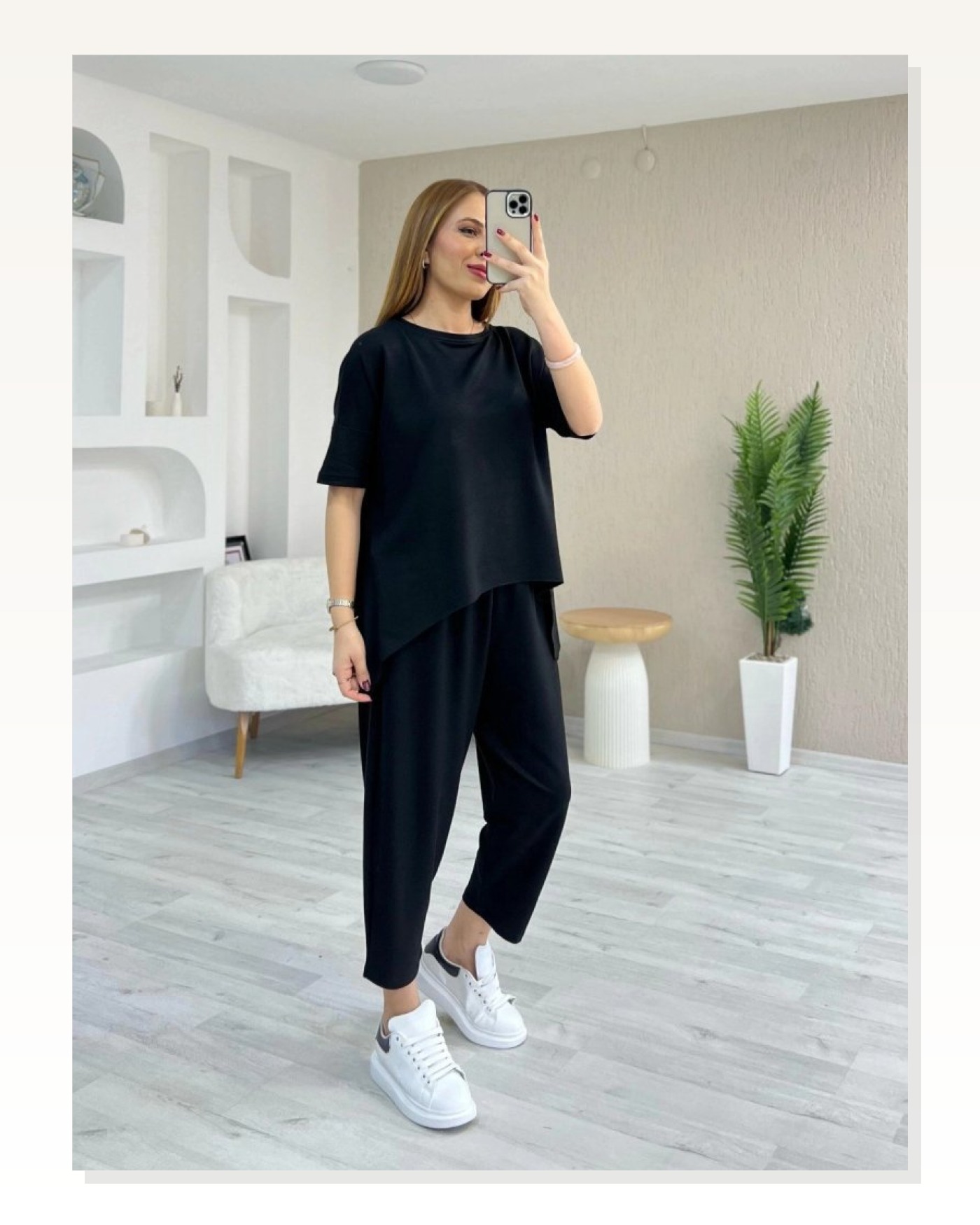 Kadın Kısa Kollu Bisiklet Yaka Viskon Iki Iplik Bluz Ve Pantolon Ikili Takım Marketplace blank