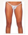 Kadın Modern Stil Beyaz Dantel İşlemeli Elegant Seri Fantazi Tanga