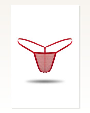 Kadın Modern Stil Kırmızı Tül Tanga TM1115