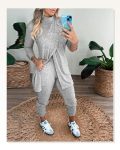 Kadın Uzun Kollu Balıkçı Yaka önden Düğmeli Bluz Ve Pantolon Yumoş Ikili Takım Marketplace
