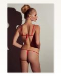 Kırmızı Dantelli Fantazi Sütyen ve G-string Takım TM2048