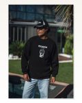Baskılı Kadın Günlük Stil Siyah Kışlık Bisiklet Yaka Sweatshirt Marketplace