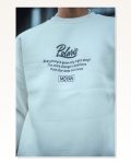 Kadın Arka Baskılı Günlük Stil Beyaz Kışlık Bisiklet Yaka Ön ve Sweatshirt