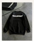 Baskılı Kadın Günlük Stil Siyah Kışlık Bisiklet Yaka Oversize Sweatshirt Marketplace