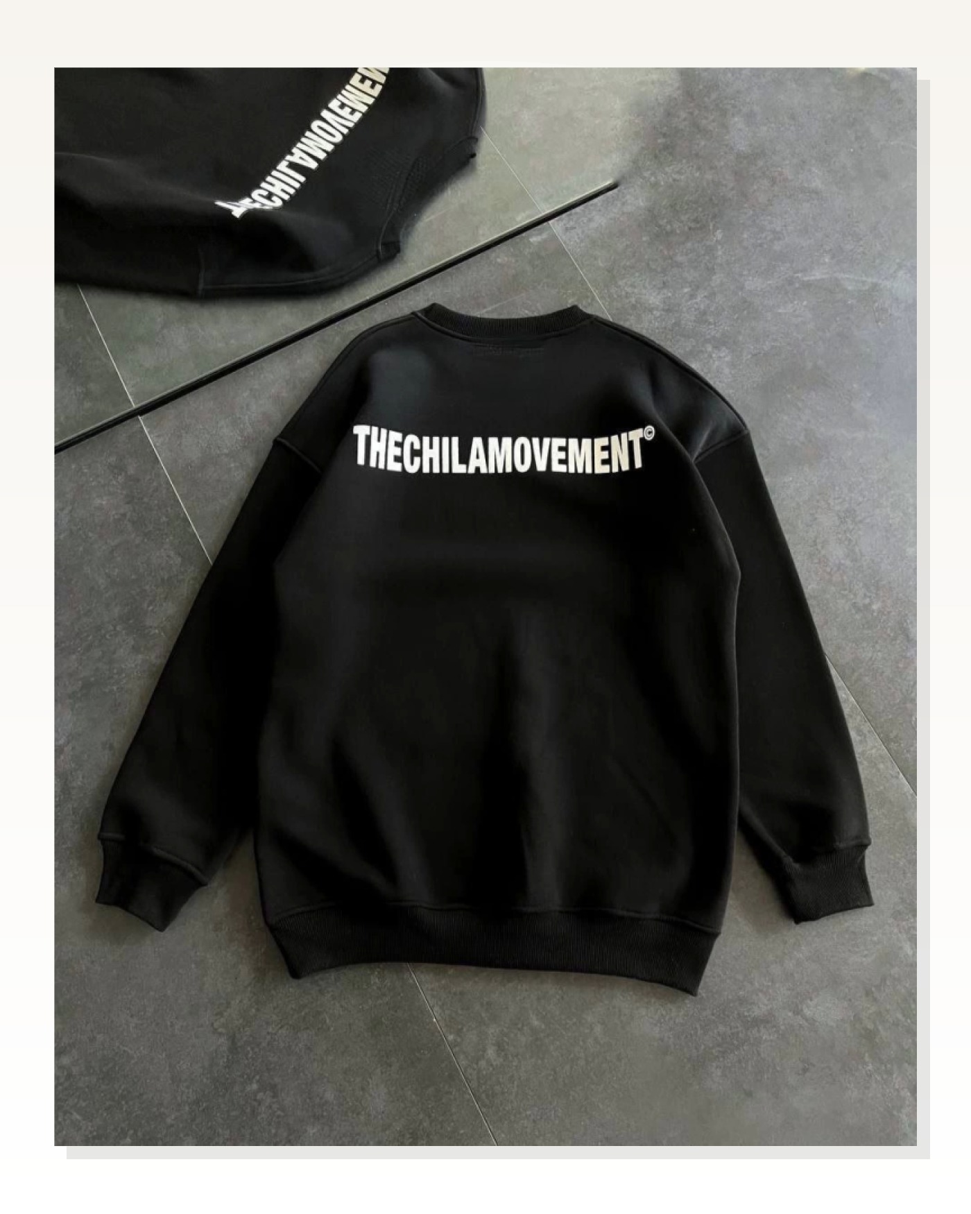 Baskılı Kadın Günlük Stil Siyah Kışlık Bisiklet Yaka Oversize Sweatshirt Marketplace blank