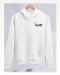 Kadın Günlük Stil Beyaz Kışlık Üç İplik Kapüşonlu Sweatshirt Marketplace