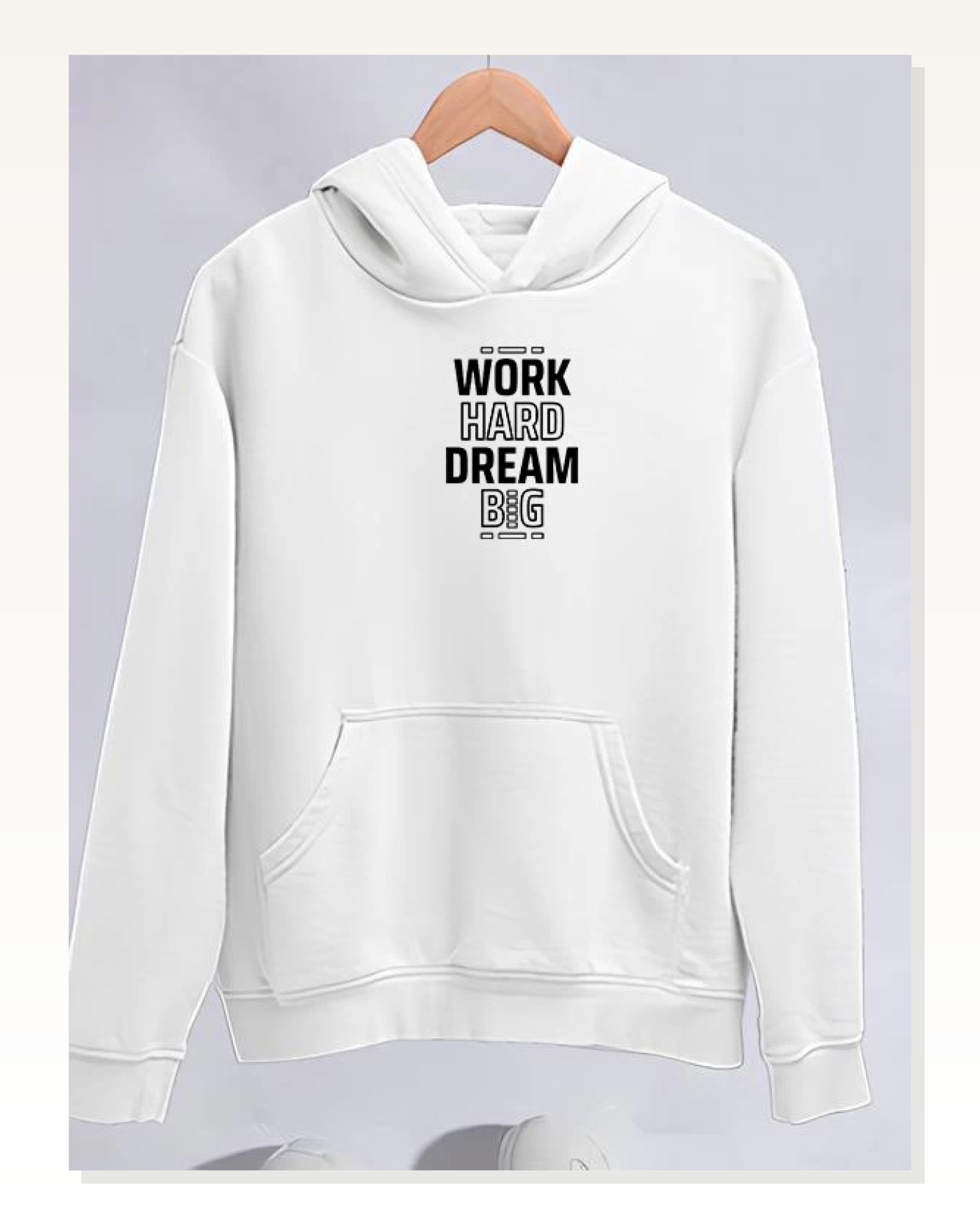 Kadın Günlük Stil Beyaz Kışlık Üç İplik Kapüşonlu Sweatshirt Marketplace blank