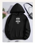 Kışlık Üç İplik Kapşonlu Sweatshirt Siyah