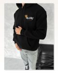Kadın Günlük Stil Siyah Kışlık Üç İplik Kapüşonlu Sweatshirt Marketplace