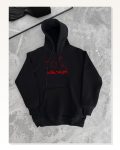 Kadın Günlük Stil Siyah Kışlık Uzun Kol Kapüşonlu Sweatshirt