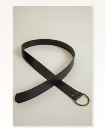 Kadın Küçük Oval Tokalı Kemer-siyah