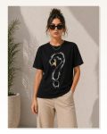 Kuğu Figürlü Soru İşareti Baskılı Tişört Kısa Kol T-Shirt – Siyah Marketplace