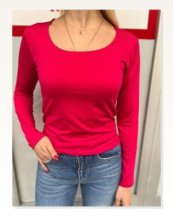 Kadın Modern Stil Micro Kare Yaka Fuşya Body