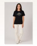 Müzik Temalı Baskılı Tişört Bisiklet Yaka Kısa Kol T-shirt Siyah