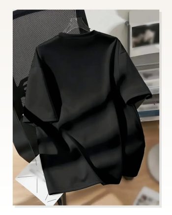 Kadın Baskılı Salaş Stil Siyah New York Oversize Bisiklet Yaka Tişört