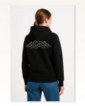 Kadın Salaş Stil Siyah Nihilist Penguen Özel Tasarım Oversize Kapüşonlu Sweatshirt