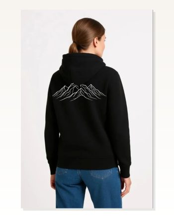 Kadın Salaş Stil Siyah Nihilist Penguen Özel Tasarım Oversize Kapüşonlu Sweatshirt