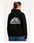 Kadın Salaş Stil Siyah Nihilist Penguen Temalı Oversize Kapüşonlu Sweatshirt Marketplace