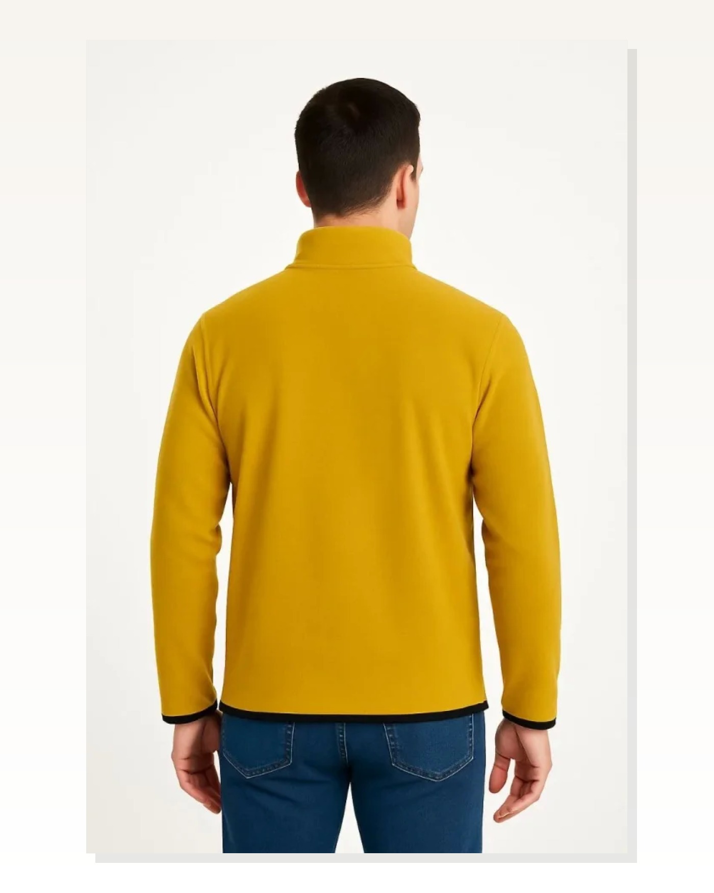 Ön Polar Kazak Dik Yaka - Sarı Marketplace blank