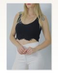 Örme Kolsuz Bayan Triko Siyah 106469
