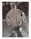 Kadın Salaş Stil Bej Oversize Tam Fermuarlı Uzun Kol Hırka Marketplace