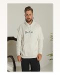 Üç İplik Şardonlu Kadın Salaş Stil Oversize – Beyaz “Other Lives” Ön Ve Arka Baskılı, Kanguru Cepli, Ribanalı Rahat Kışlık Model Beyaz Kapüşonlu Sweatshirt Marketplace