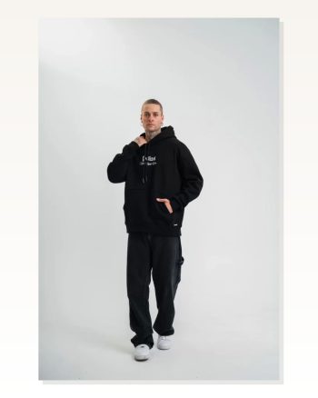 Kadın Günlük Stil Siyah Yıkamalı Efektli Bisiklet Yaka Uzun Kol Sweatshirt