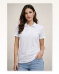 Polo Yaka Pike Kumaş Düğmeli Basic Tişört T-Shirt Günlük Rahat – Beyaz Marketplace