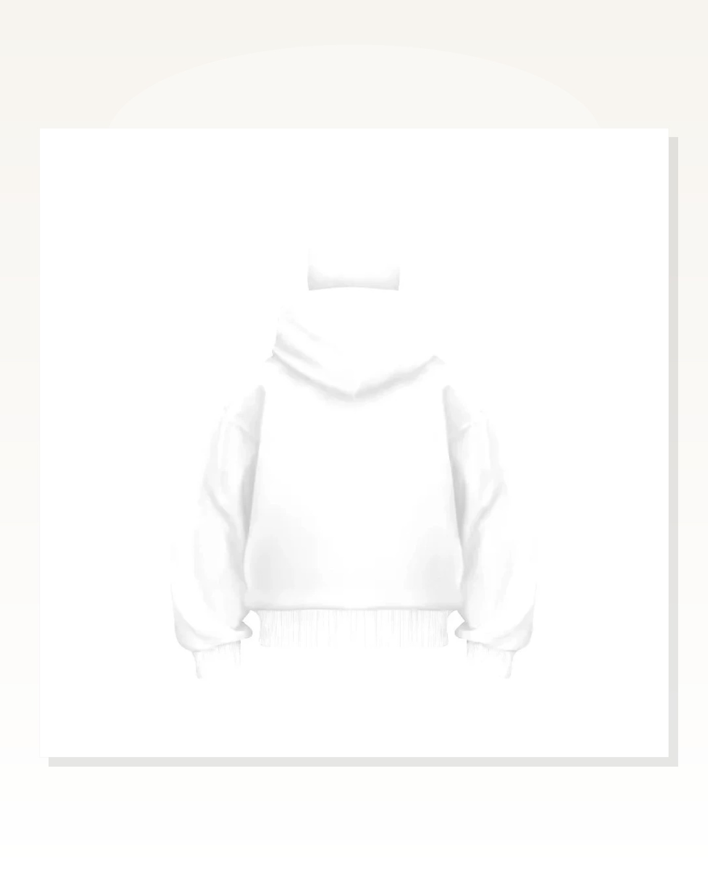 Samuray Ninja Çift Kapşonlu ZIP Fermuarlı Kanguru Çepli Tam Fermuarlı Hoodie Swetshirt - Beyaz Marketplace blank